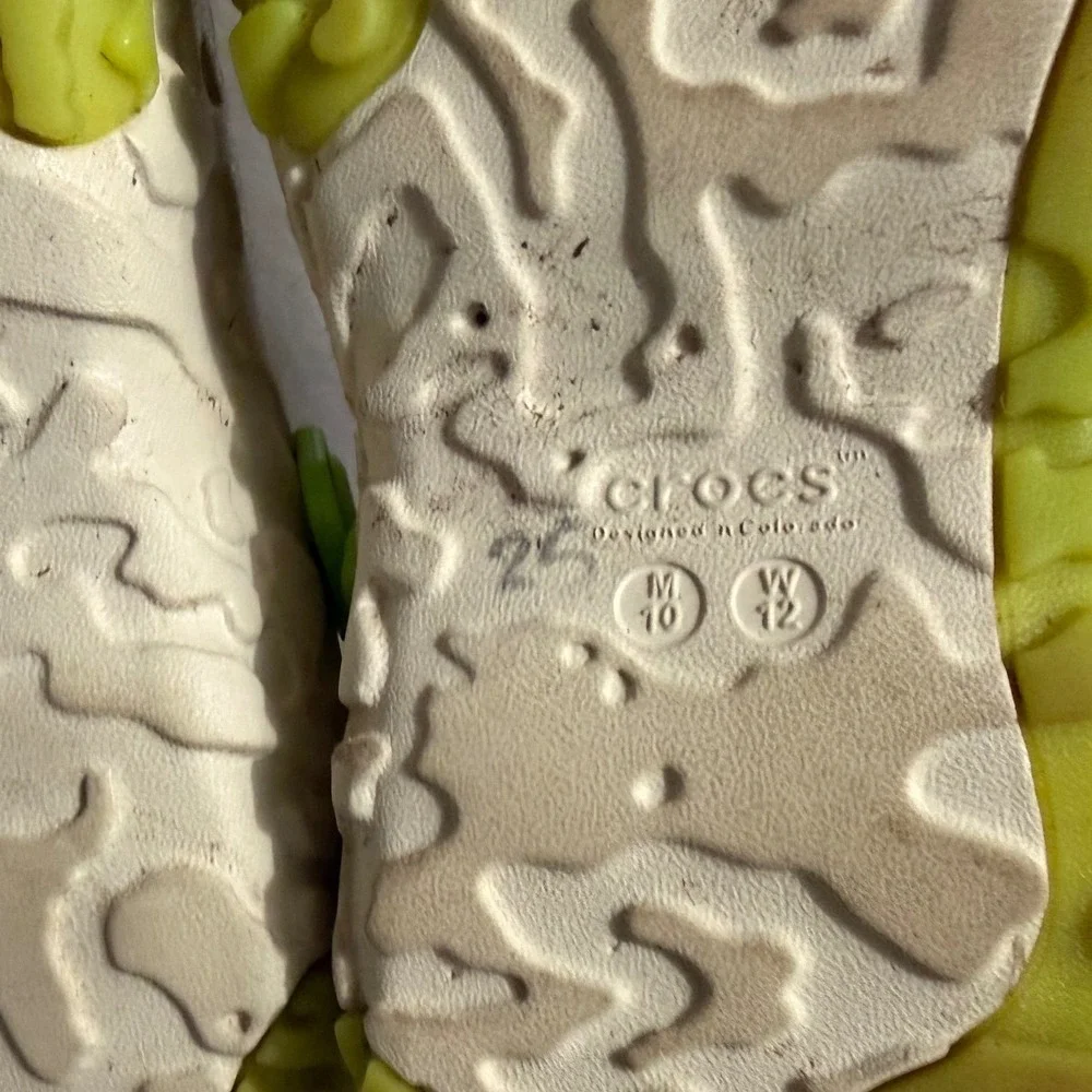 Crocs Echo Clog Desert Grass Limeade Mens 10 Womens 12 Sporty Sandal
